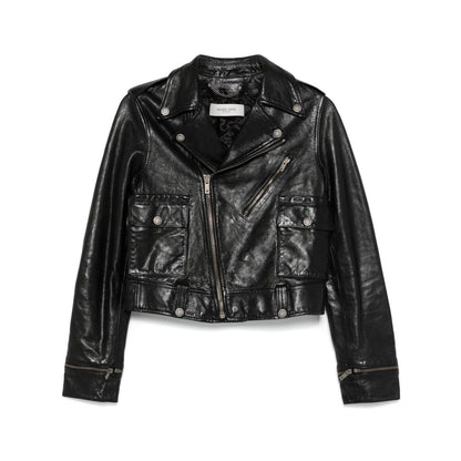 Golden Goose leather jacket with shiny effect Jackets