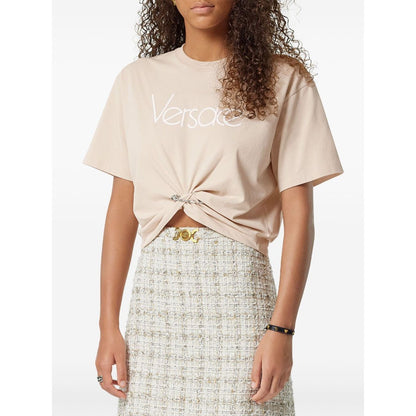 Versace 1978 Re-Edition Logo Safety Pin Short T-Shirt