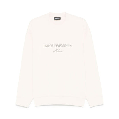 Emporio Armani Double jersey sweatshirt with ASV logo embroidery Topwear