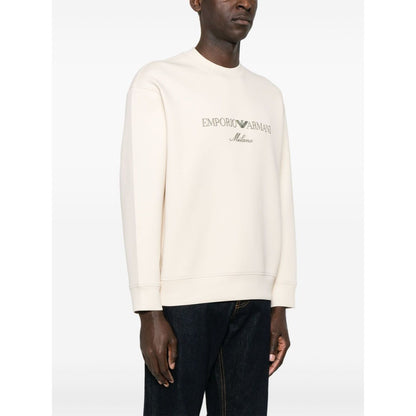 Emporio Armani Double jersey sweatshirt with ASV logo embroidery Topwear