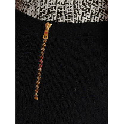 Balmain Button Embellished Knitted Skirt Skirts