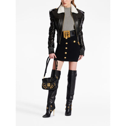 Balmain Button Embellished Knitted Skirt Skirts