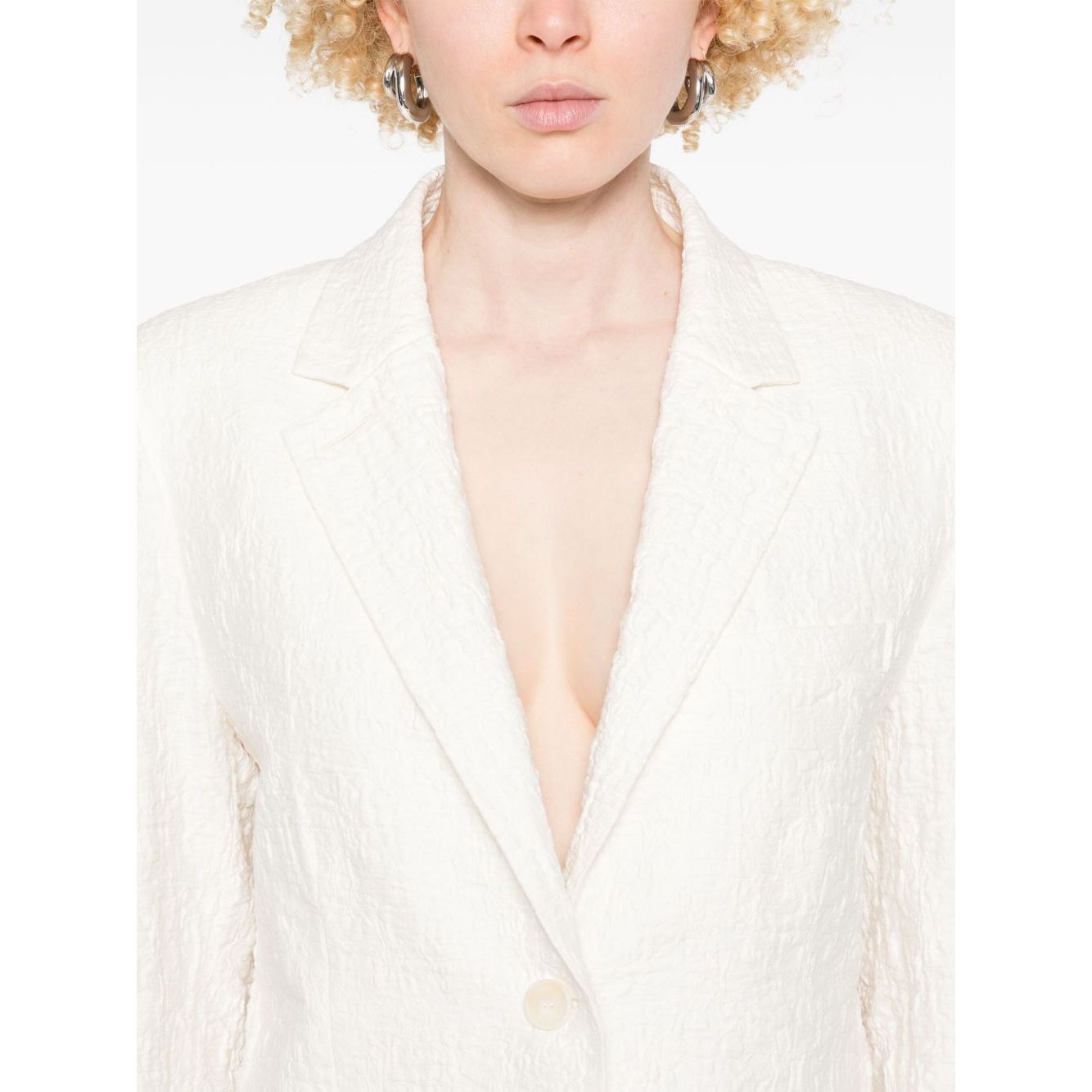 Harris Wharf London crinkled shoulder-pads blazer Jackets