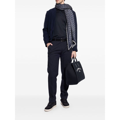 Emporio Armani Sneakers in jacquard fabric with logo lettering and suede