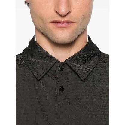 Emporio Armani Blouson with internal nylon bib jacquard all-over lettering