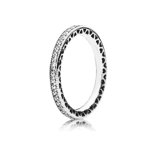 PANDORA JEWELS Mod. SPARKLE & HEARTS - RING - Size 50 Ring