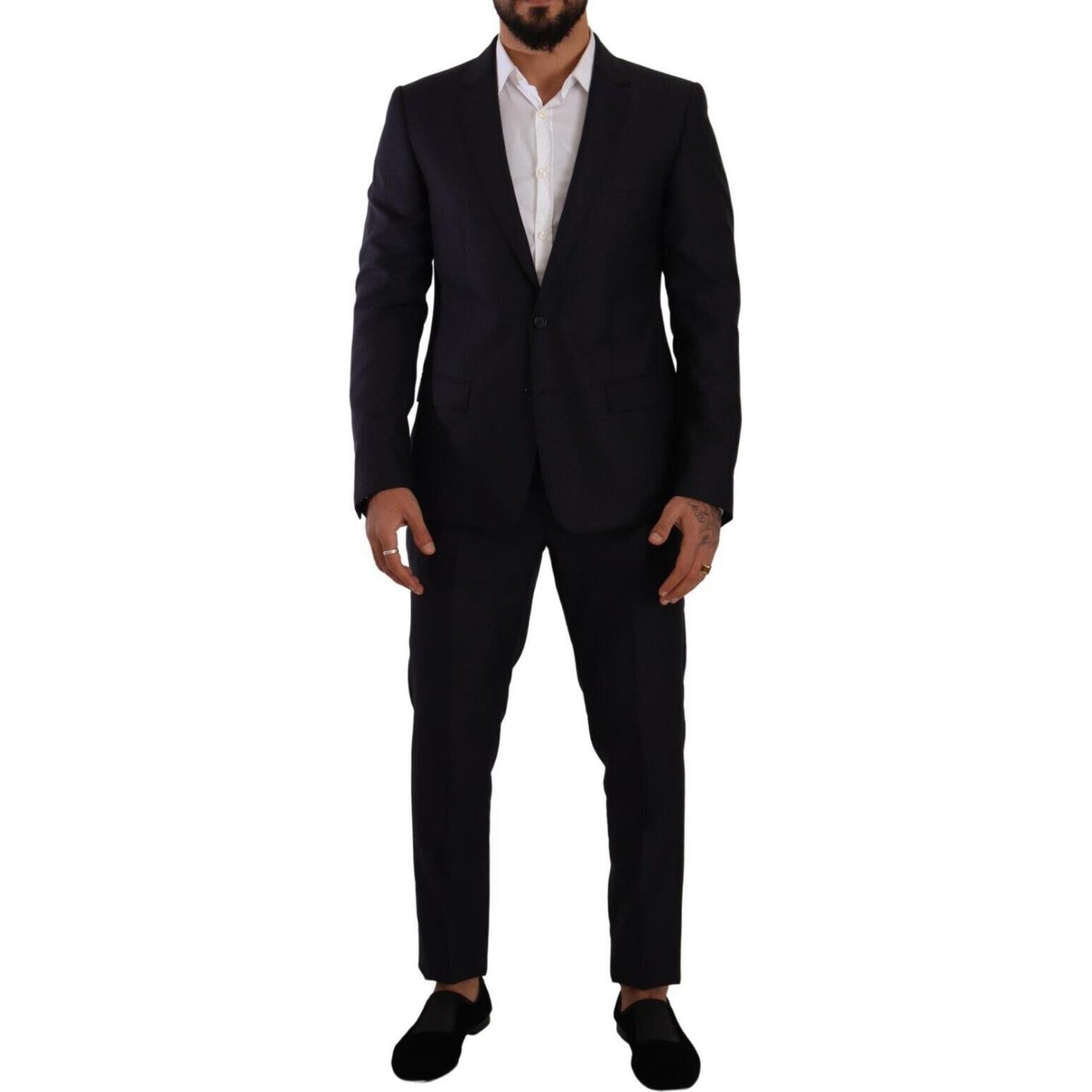 Dolce & Gabbana Blue MARTINI Slim fit 2 Piece Coat Suit