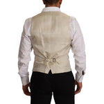 Dolce & Gabbana Beige Wool Single Breasted Waistcoat Vest TSH7648 - 48