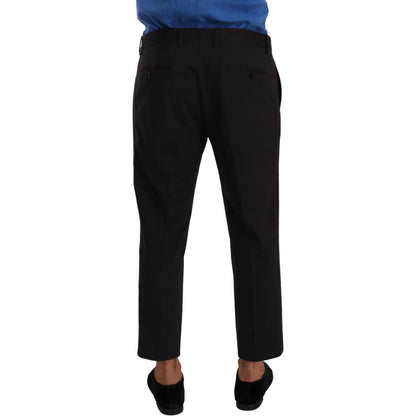 Dolce & Gabbana Gray Bordeaux Wool Trouser Dress Pants