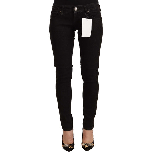 Acht Black Cotton Low Waist Skinny Denim Jeans PAN71210 - 26