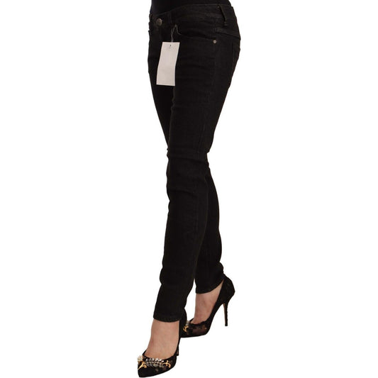 Acht Black Cotton Low Waist Skinny Denim Jeans PAN71210 - 26