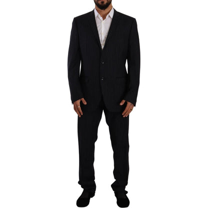 Domenico Tagliente Gray Polyester Single Breasted Formal Suit
