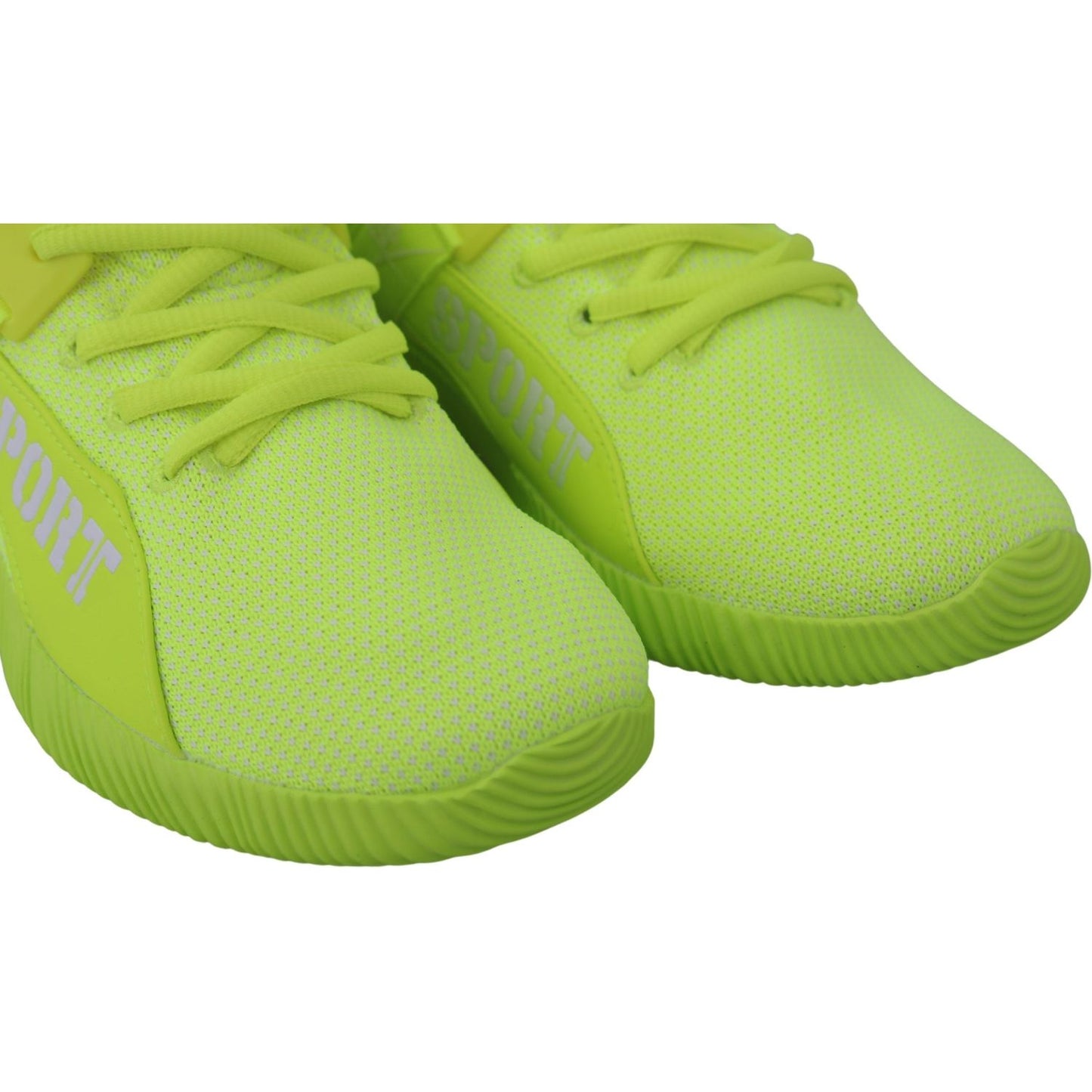 Plein Sport Electrify Your Step with Yellow Carter Sport Sneakers 4059623066661