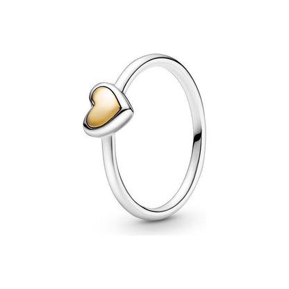 PANDORA JEWELS Mod. GOLDEN HEART - RING - Size 52 Ring