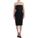 Masha Ma Black Strapless Embellished Pencil Dress SIG12640-2