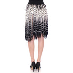 Alice Palmer White Black Knitted Assymetrical Skirt MOM10055-2