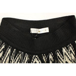 Alice Palmer White Black Knitted Assymetrical Skirt MOM10055-2
