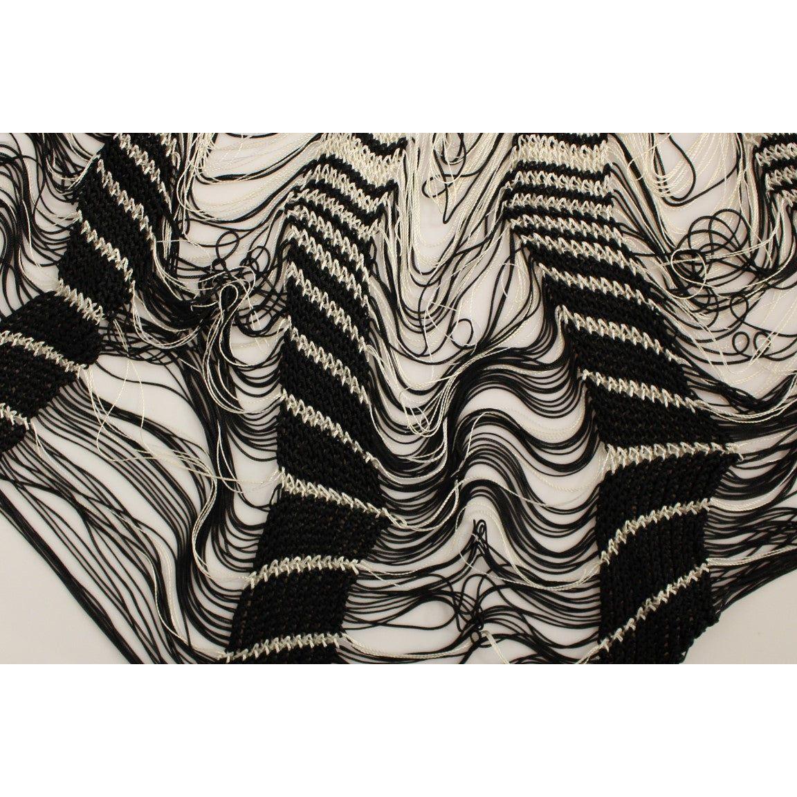 Alice Palmer White Black Knitted Assymetrical Skirt MOM10055-2