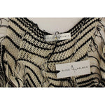 Alice Palmer Black Chainette Knit Striped Assymetrical Dress MOM10058-2