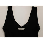 Alice Palmer Black White Low V Neck Knitted Cocktail Dress MOM10061-1