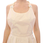 Licia Florio White Halterneck Knee Length Tea Dress MOM10095-3