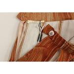Licia Florio Brown Orange Below Knee Full Skirt MOM10106-2