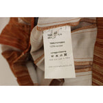 Licia Florio Brown Orange Below Knee Full Skirt MOM10106-2