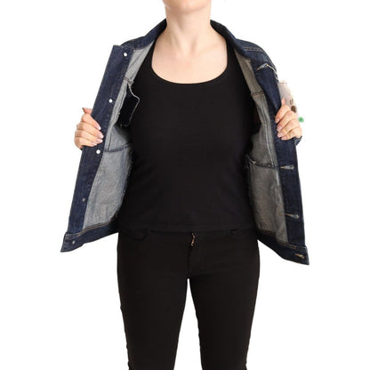 Master Coat Dark Blue Button Down Long Sleeves Denim Jacket