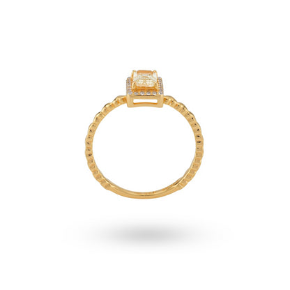 24KAE JEWELS JEWELRY Mod. 12472Y/52 gold ring with diamond setting