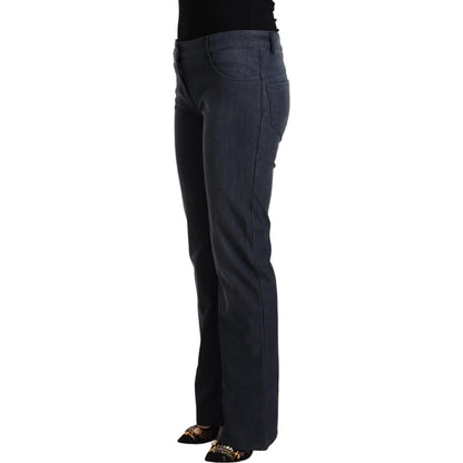 MARGHI LO' Dark Blue Cotton Straight Denim Jeans