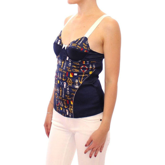 Dolce & Gabbana Blue Sailor Motive Tank Top MOM11632-1