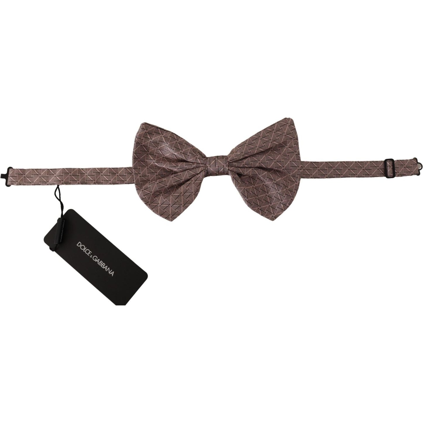 Dolce & Gabbana Gray Fantasy Print Adjustable Neck Papillon Bow Tie