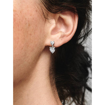 PANDORA JEWELRY Mod. SPARKLING DOUBLE HOOP EARRINGS