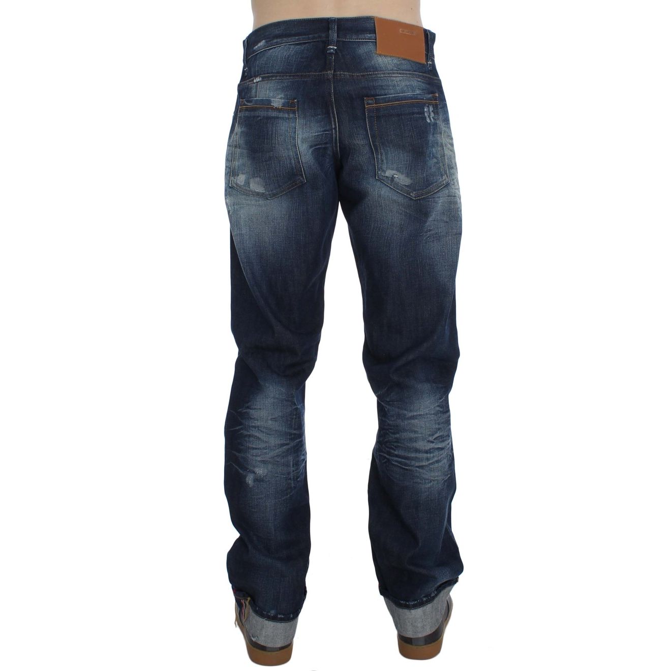Acht Blue Wash Cotton Denim Regular Fit Jeans
