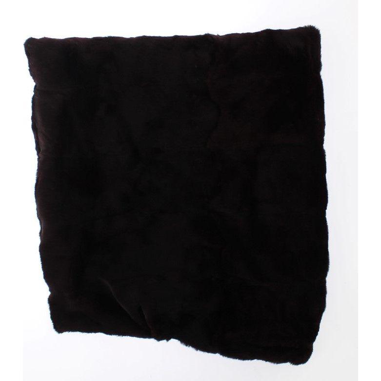 Dolce & Gabbana Purple Weasel Fur Crochet Hood Scarf Hat Hood Scarf