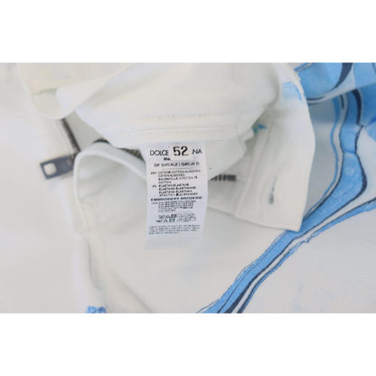 Dolce & Gabbana White Blue Denim Cotton Jeans Stretch Skinny Fit Pant
