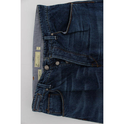Acht Blue Wash Cotton Baggy Loose Fit Jeans