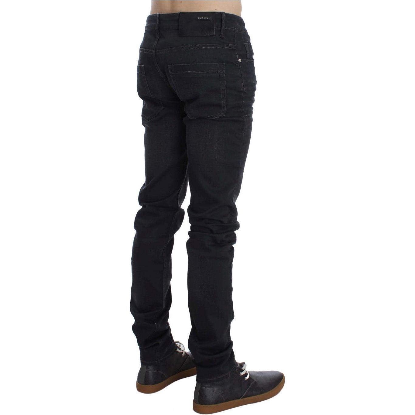 Acht Gray Cotton Stretch Slim Fit Jeans SIG30454-1