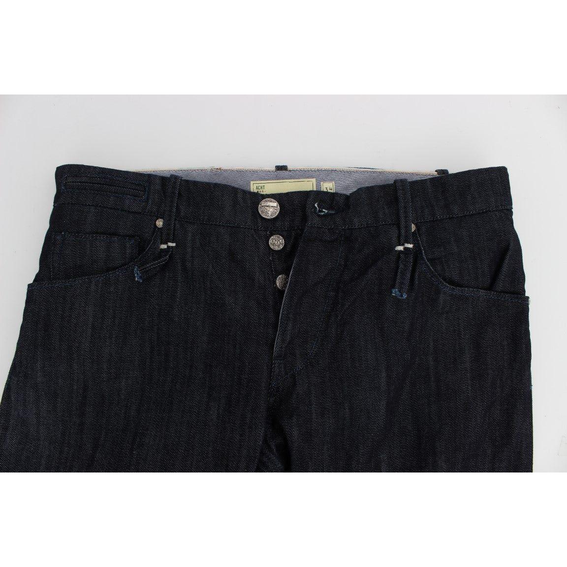 Acht Blue Cotton Regular Straight Fit Jeans
