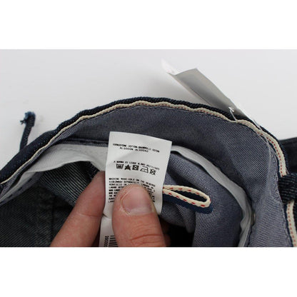 Acht Blue Cotton Regular Straight Fit Jeans Jeans & Pants