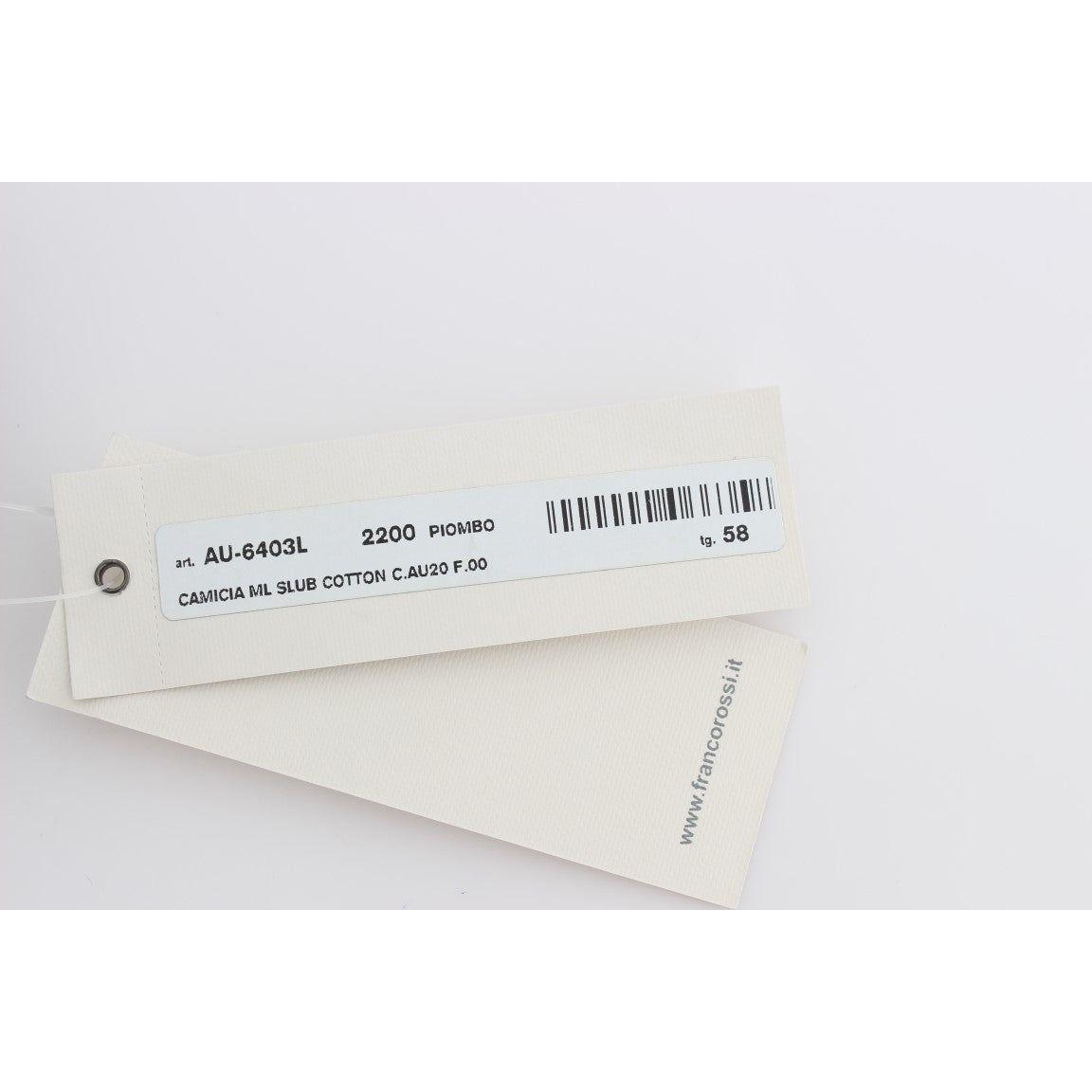 قميص ألفا ماسيمو ريبيتشي قطني كاجوال أنيق باللون الرمادي