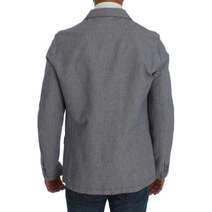 Master Coat Blue Double Breasted Regular Fit Blazer