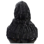 Dolce & Gabbana Black Knitted Sequin Hood Scarf Hat MS907