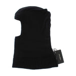 Dolce & Gabbana Black Knitted Sequin Hood Scarf Hat MS907