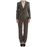 BENCIVENGA Beige Wool-Cotton Suit Set Chic Elegance BENCIVENGA Dark Slate Gray