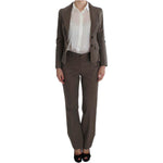 BENCIVENGA Beige Wool-Cotton Suit Set Chic Elegance BENCIVENGA Dark Slate Gray