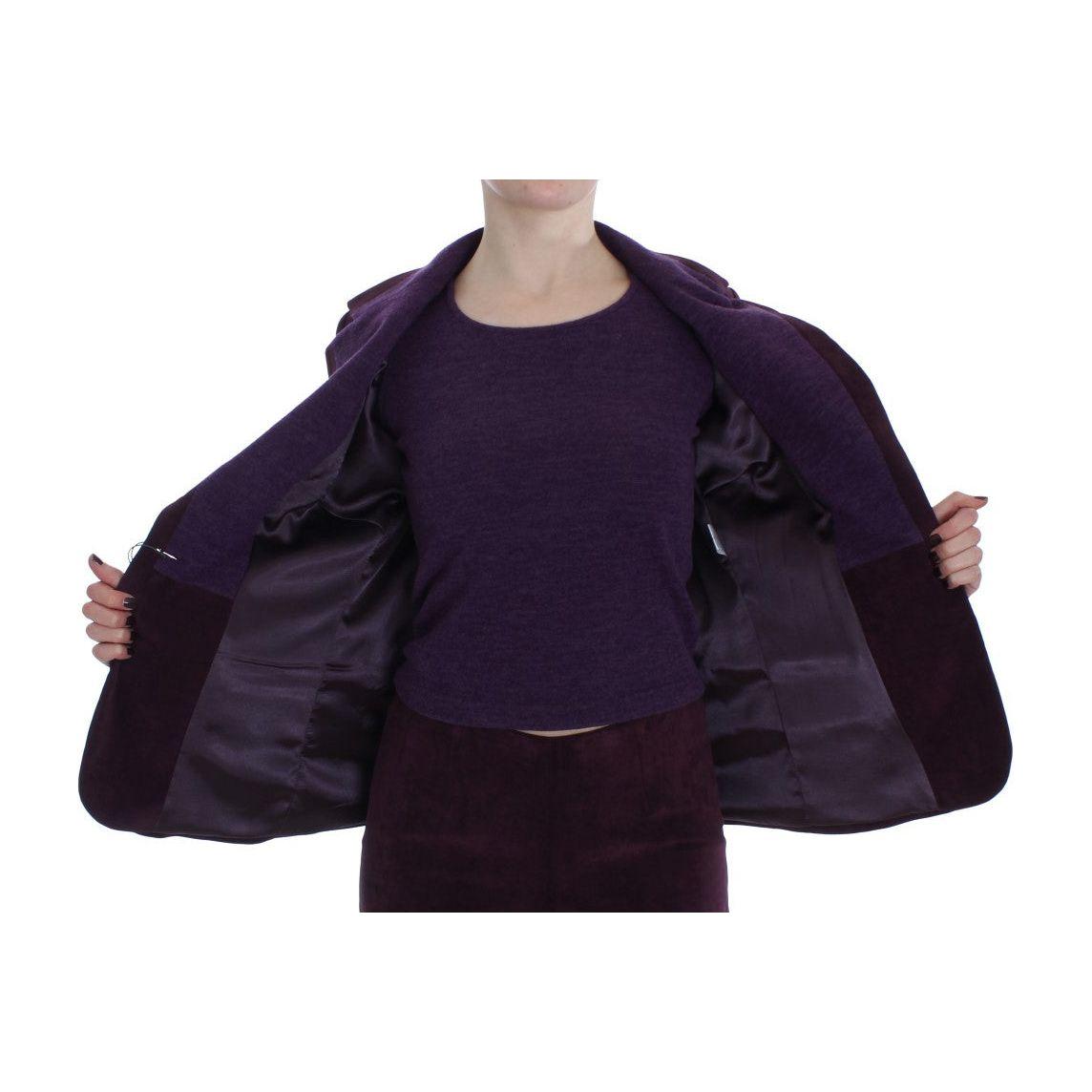 BENCIVENGA Purple Wool Suit T-Shirt Set