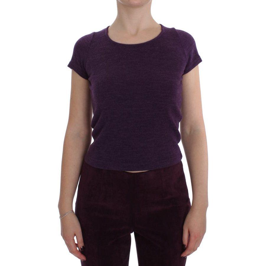 BENCIVENGA Purple Wool Suit T-Shirt Set