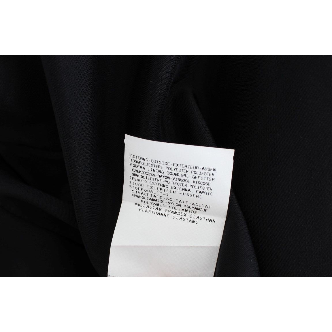 Exte Black Blue Two Piece Suit Skirt & Blazer