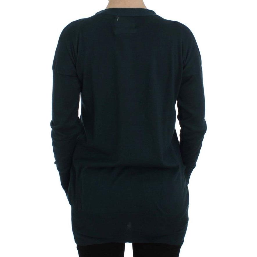 PINK MEMORIES Green Button Down Cardigan Sweater